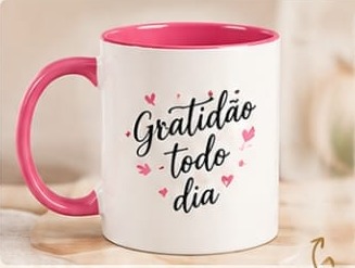 Caneca Alça e Interior Colorido